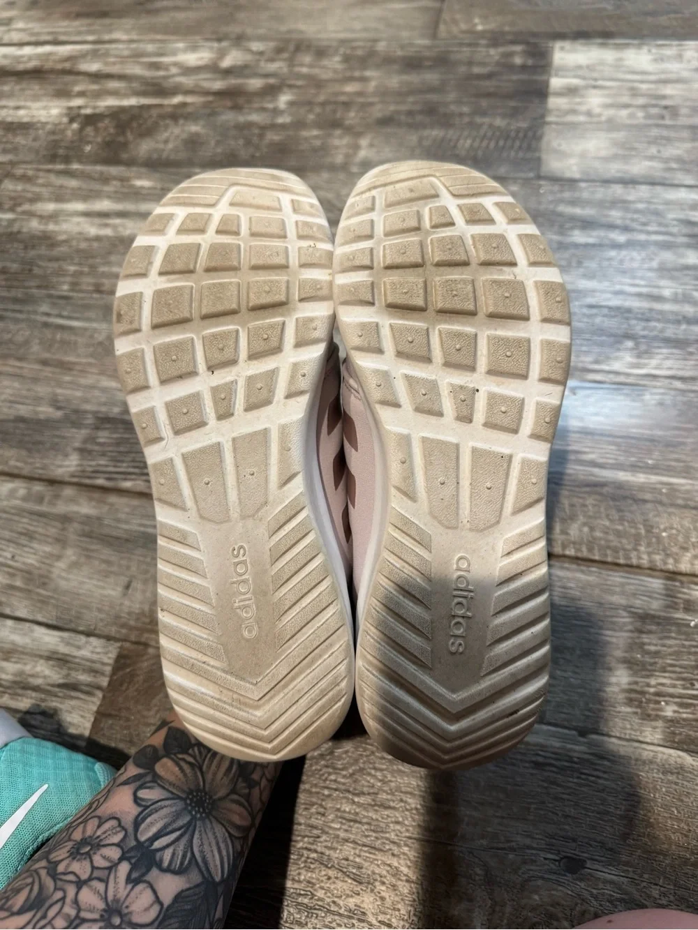 adidas Low-Profile Lace-Up Sneakers in Blush Pink